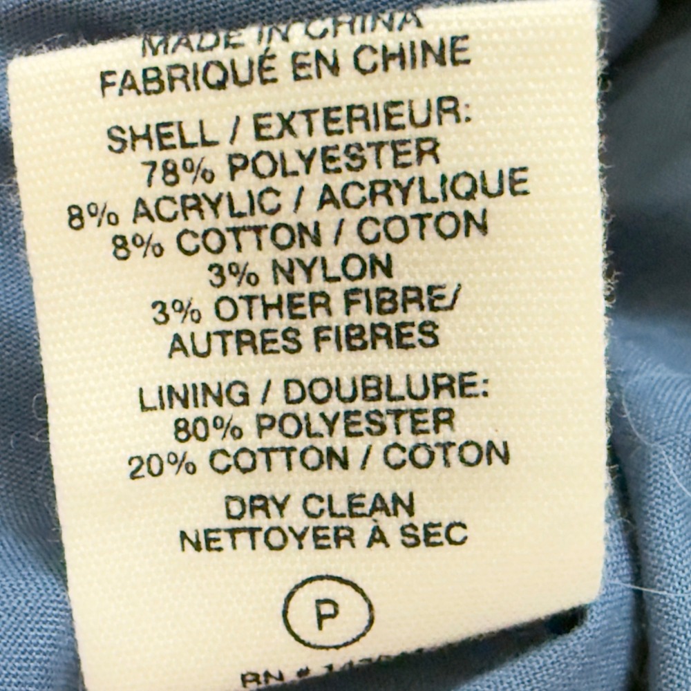 Anthropologie Avec Les Filles Blue Plaid Zip Front Buffalo Check Shacket Size L - Picture 7 of 8